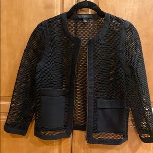 Black net crop jacket worn once !